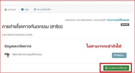Dataset Request Screen